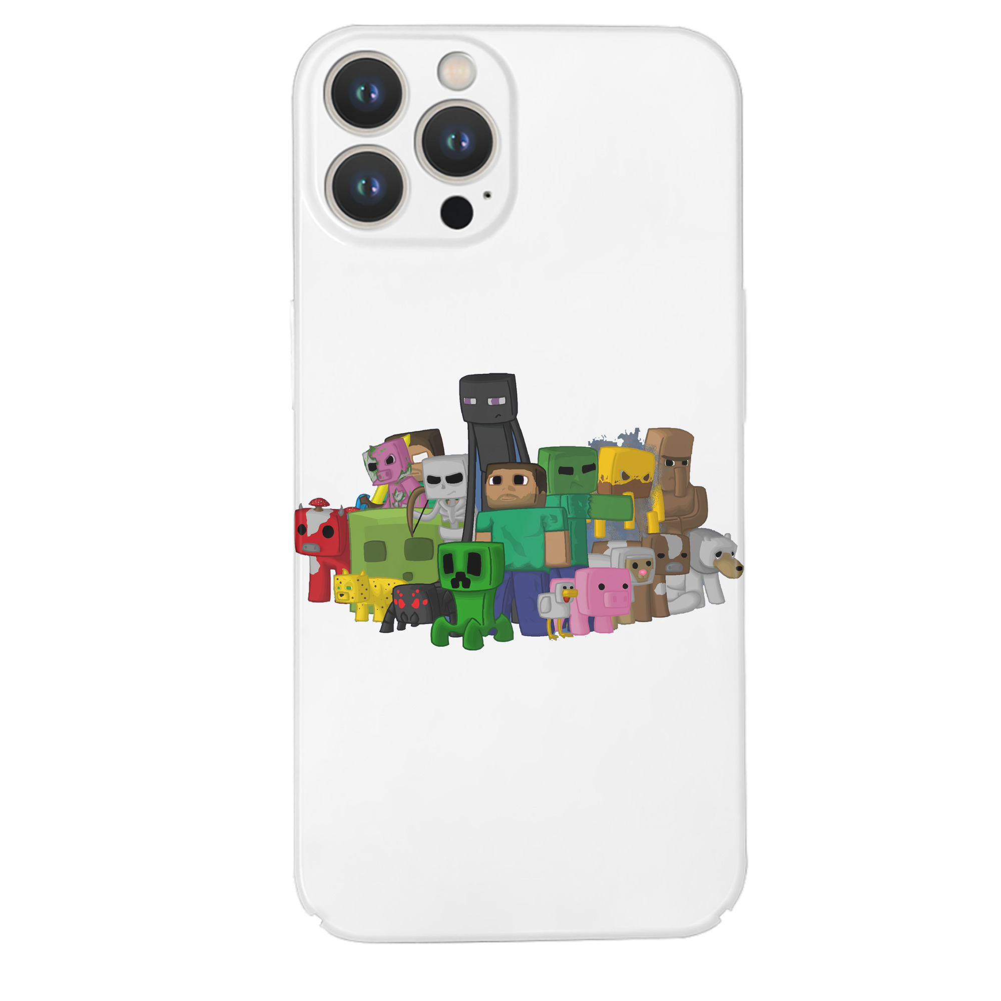 （画像用） マインクラフト ブロックの世界 Minecraft MC Block world 【iPhone 14シリーズ対応】ハードケース